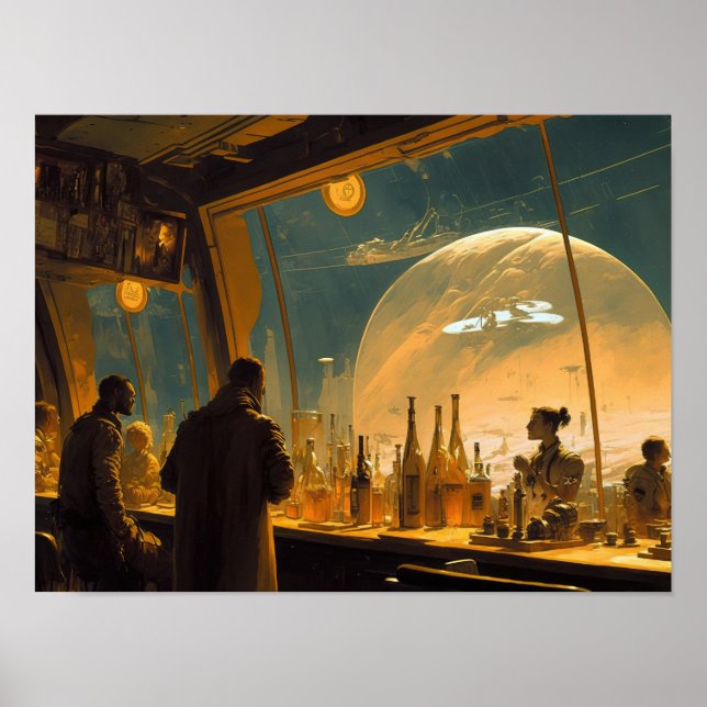 Sehen Sie sich die Space Bar #13 an Poster (Vorne)