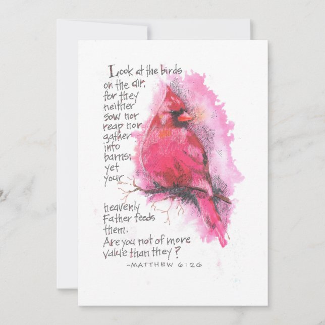 SEHEN SIE SICH DIE VÖGEL AN. MITTEILUNGSKARTE (Vorderseite)