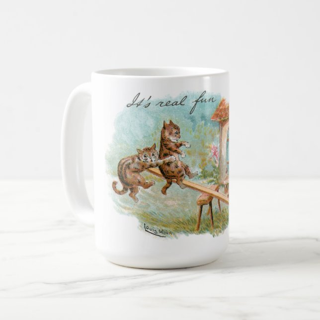 Sehen Sie sich gesägte Katzen an Kaffeetasse (Vorderseite Links)