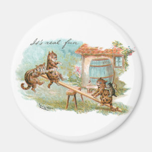 Sehen Sie sich gesägte Katzen an Magnet