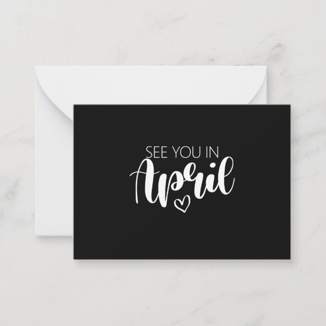 Sehen Sie sich im April Schwangerschaftsankündigun Mitteilungskarte (Vorderseite)