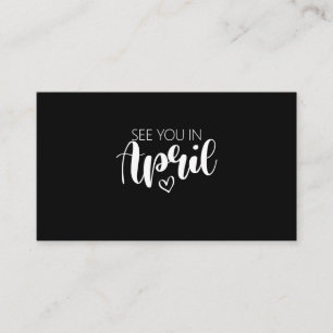 Sehen Sie sich im April Schwangerschaftsankündigun Visitenkarte