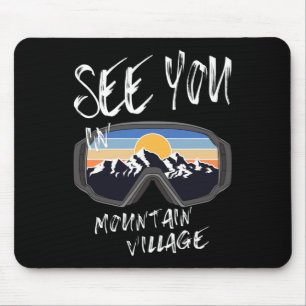 Sehen Sie sich im Bergdorf Colorado Ferien Ski an Mousepad