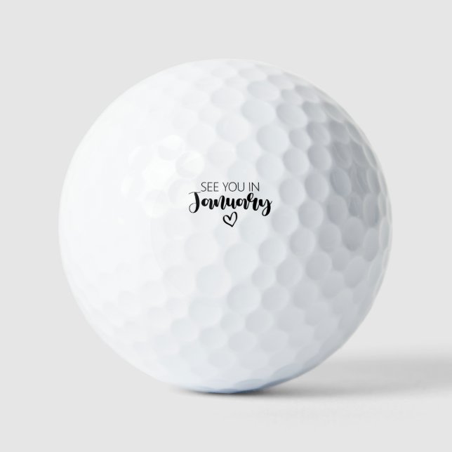 Sehen Sie sich im Januar Schwangerschaftsankündigu Golfball (Vorderseite)