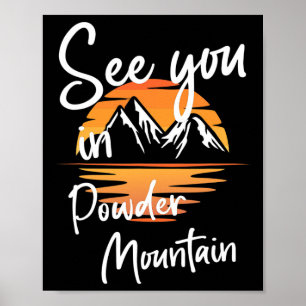 Sehen Sie sich im Pulverschnee der USA Urlaub Ski Poster