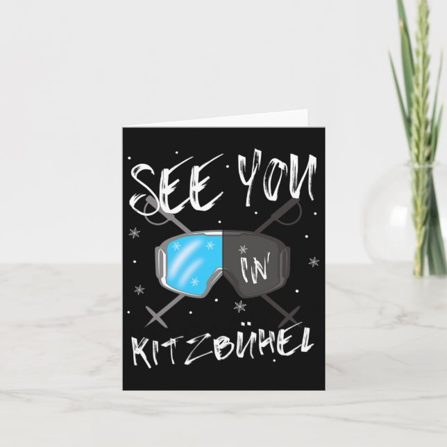 Sehen Sie sich in Kitzbühel Tirol Urlaub Skibrille Karte (Vorderseite)