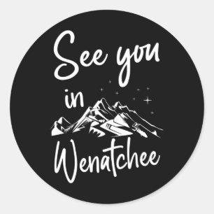Sehen Sie sich in Wenatchee Usa Vacation Ski an Runder Aufkleber