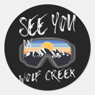 Sehen Sie sich in Wolf Creek Usa Ferien Skibrille Runder Aufkleber