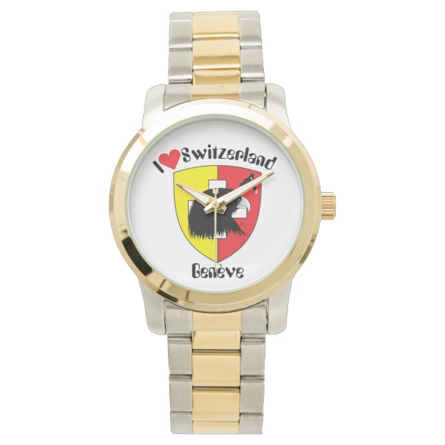 Sehen Sie sich Schweizer Design Genève Schweiz an Armbanduhr (Vorderseite)
