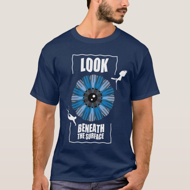Sehen Sie unter der Oberfläche - Tauchangebot T-Shirt (Vorderseite)