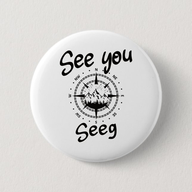 Sehen Sie Wandern Seeg Deutschland Urlaub Ski Comp Button (Vorderseite)