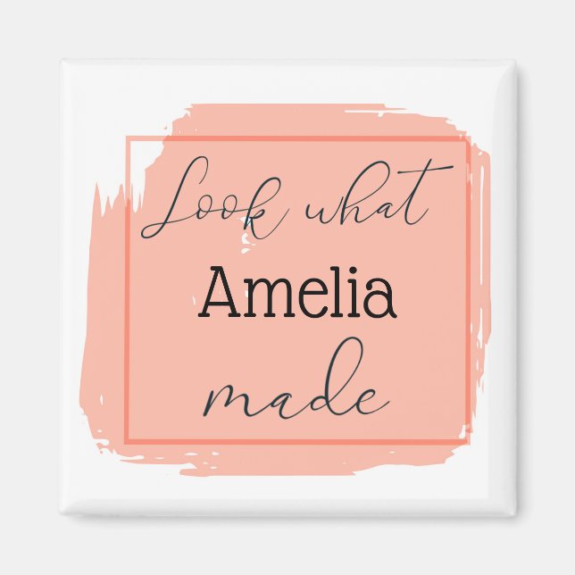 Sehen Sie, was ich Personalisiert gemacht habe Magnet (Vorne)