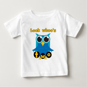 Sehen Sie Whoo's 2 Geburtstagsgeschenke und Gesche Baby T-shirt