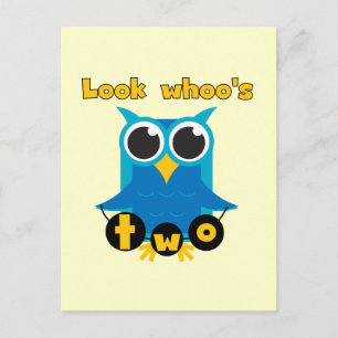 Sehen Sie Whoo's 2 Geburtstagsgeschenke und Gesche Postkarte