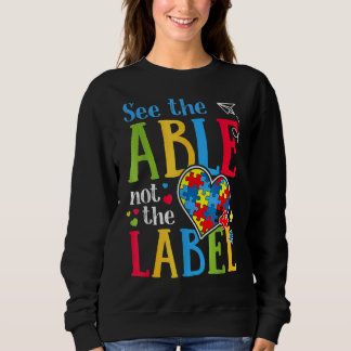 Sehen Sie, wie die Liebe des Labels Autismus Puzzl Sweatshirt