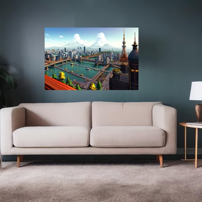 Sehen Sie, wie Tokio aussieht | AI Art Poster (Von Creator hochgeladen)