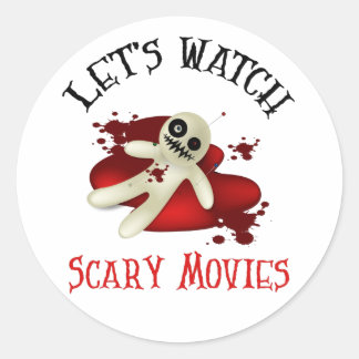 Sehen wir uns Beängstigende Filme an, Horror beses Runder Aufkleber