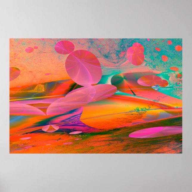 Sehendes Fraktal Poster (Vorne)