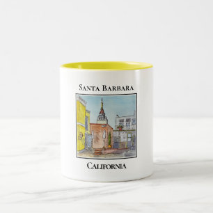 Sehenswürdigkeit von Santa Barbara Kalifornien Zweifarbige Tasse