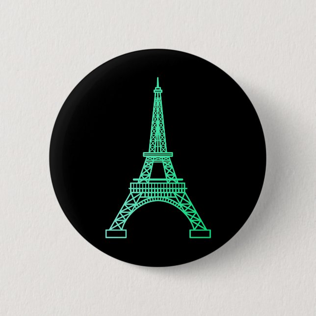 Sehenswürdigkeiten - der Eiffel-Turm-Knopf Button (Vorderseite)