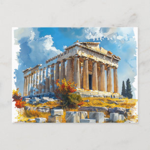 Sehenswürdigkeiten der griechischen Akropolis Postkarte