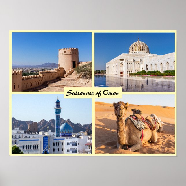 Sehenswürdigkeiten des Sultanats Oman Poster (Vorne)
