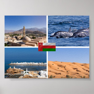 Sehenswürdigkeiten des Sultanats Oman Poster