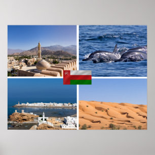 Sehenswürdigkeiten des Sultanats Oman Poster