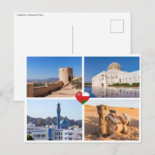Sehenswürdigkeiten des Sultanats Oman Postkarte