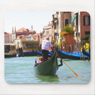 Sehenswürdigkeiten mit Gondel Venedig Italien Maus Mousepad