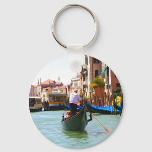 Sehenswürdigkeiten mit Gondel Venedig Italien Schlüsselanhänger