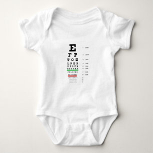 Sehkarte von Snellen für Augenarzt Baby Strampler