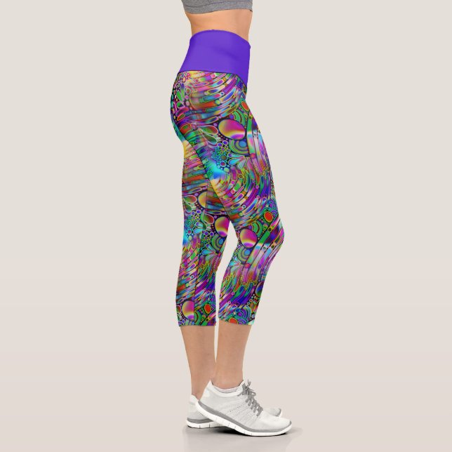 Sehr abstrakte Formen Art 1 Capri Leggings (Rechts)