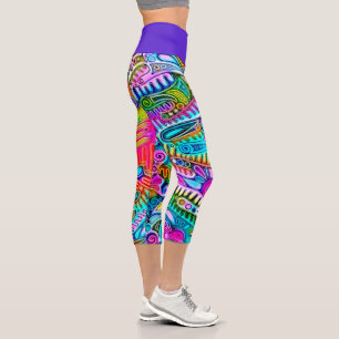 Sehr abstrakte Formen Art 9 Capri Leggings
