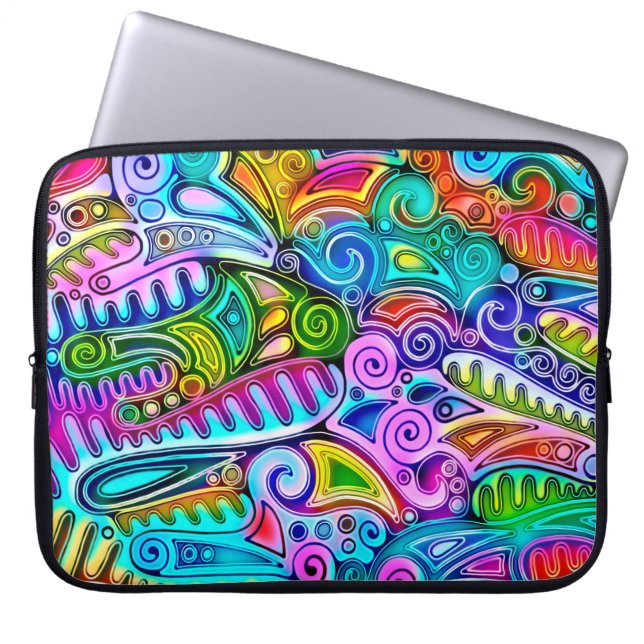 Sehr abstrakte Formen Art 9 Laptopschutzhülle (Vorderseite)