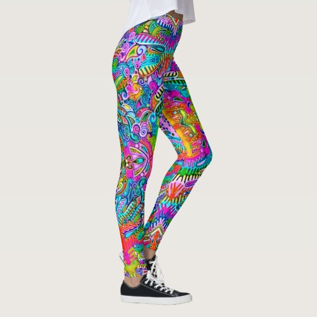 Sehr abstrakte Formen Art 9 Leggings (Rechts)