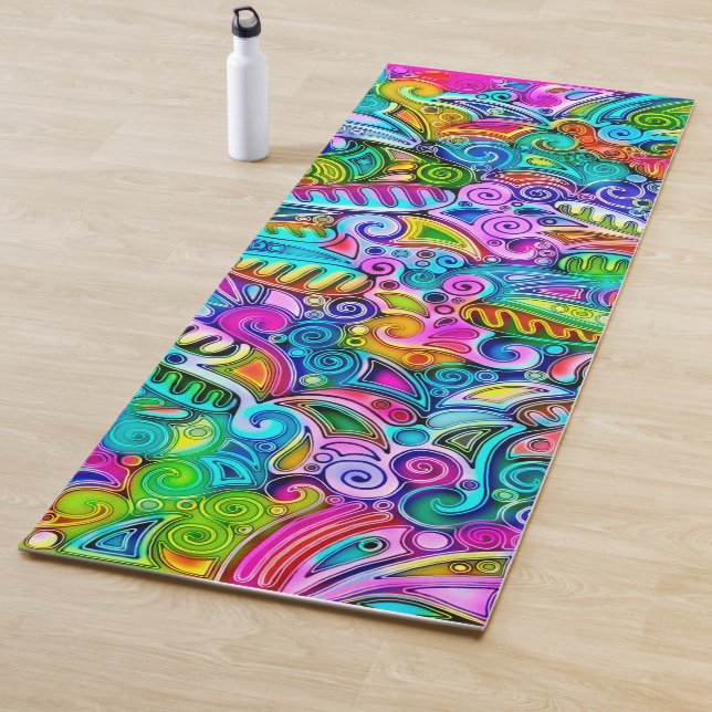 Sehr abstrakte Formen Art 9 Yogamatte (Beispiel)