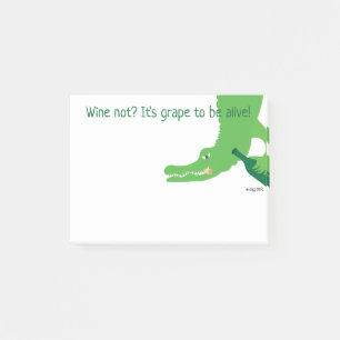 Sehr Angesagter Wine Alligator Post-it Klebezettel