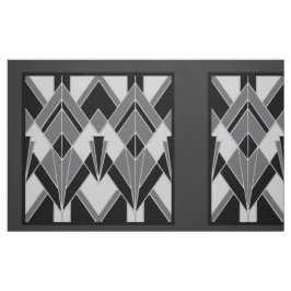 Sehr Art Deco Stoffpanels - Schwarz/Grau Stoff