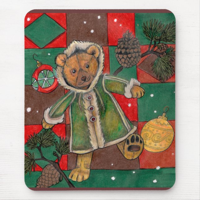 Sehr beary Christmas Teddy Mousepad (Vorne)
