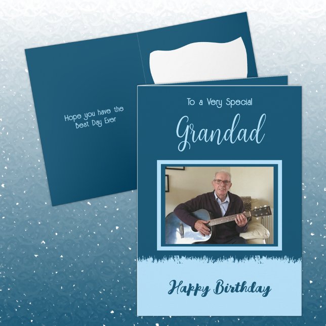 Sehr besondere Grandad zum Geburtstag blau Karte (Von Creator hochgeladen)