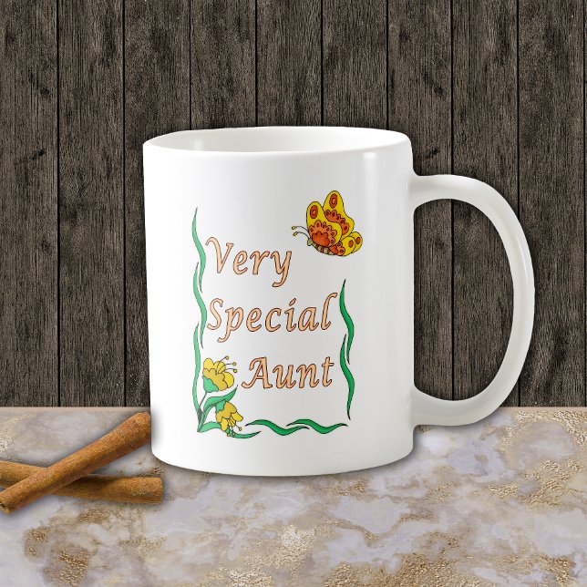 Sehr besondere Tante Butterfly Kaffeetasse (Von Creator hochgeladen)