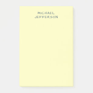 Sehr Blassgelbes Minimalistisches Einfaches Modern Post-it Klebezettel