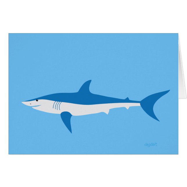 Sehr Blue Mako Shark Card (Vorderseite (Horizontal))