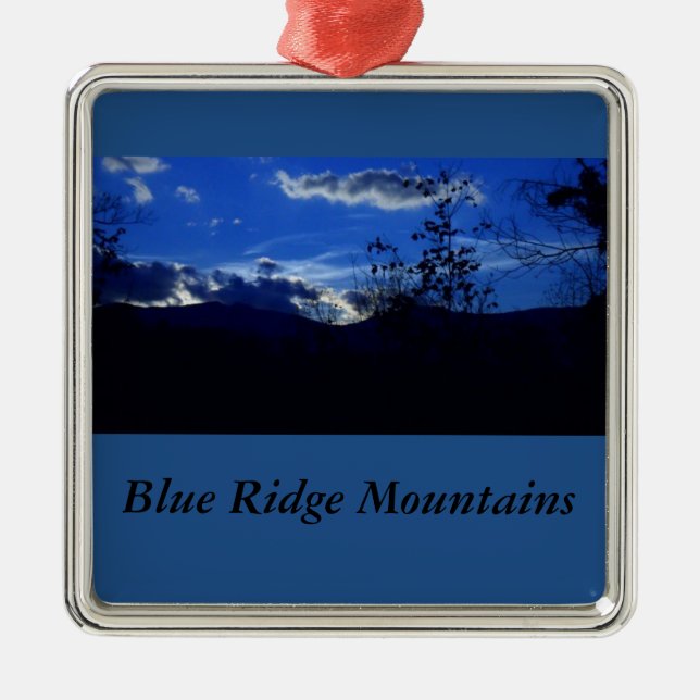 Sehr Blue Ridge Mountains-Verzierung Silbernes Ornament (Vorne)