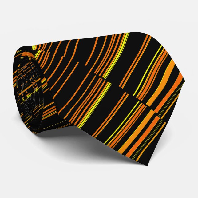 Sehr Cool, modern, orange gestreift Krawatte (Gerollt)