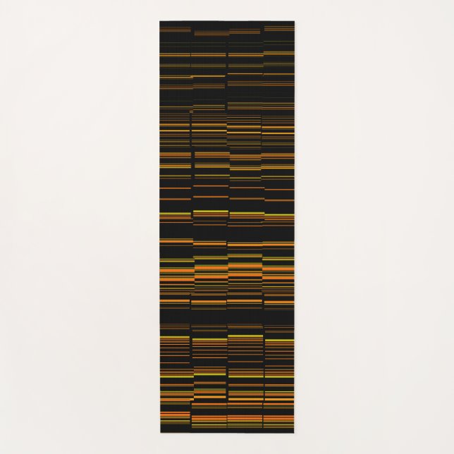 Sehr Cool, modern, orange gestreift Yogamatte (Vorderseite)