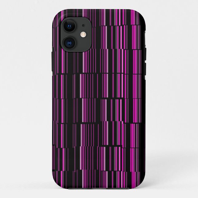 Sehr Cool Moderne Magenta gestreift Case-Mate iPhone Hülle (Rückseite)