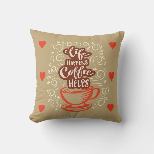 Sehr Cool und Cute Kaffee oder Java Kissen (Vorderseite)
