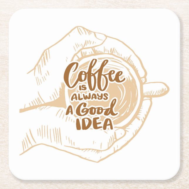 Sehr Cool und Cute Kaffee oder Java Rechteckiger Pappuntersetzer (Vorderseite)